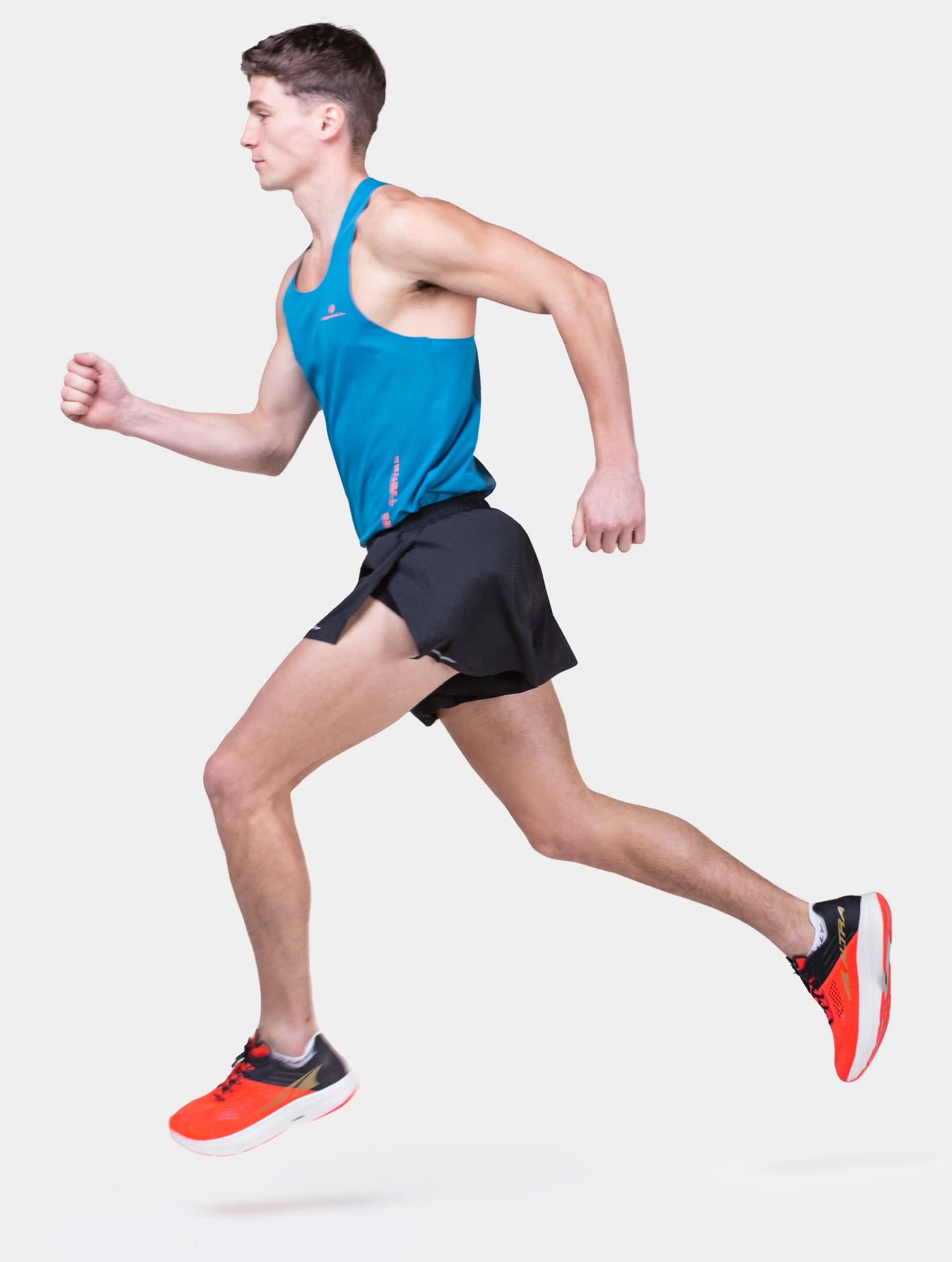 Short Tech Race Short Hombre Azurite/Citrus - Ronhill - Imagen 2