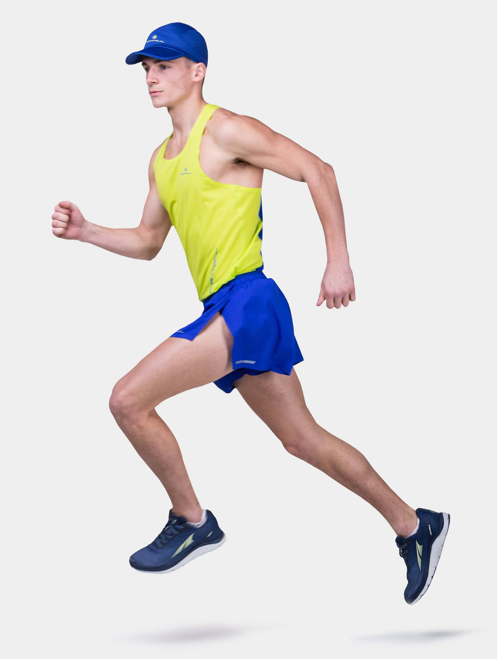 Short Tech Race Short Hombre Azurite/Citrus - Ronhill - Imagen 10