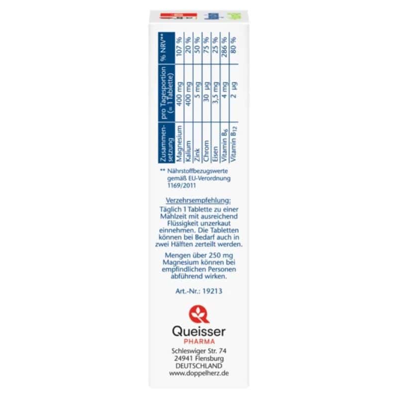 Magnesio + Potasio 400 Doppelherz® 30 Comprimidos - Imagen 3