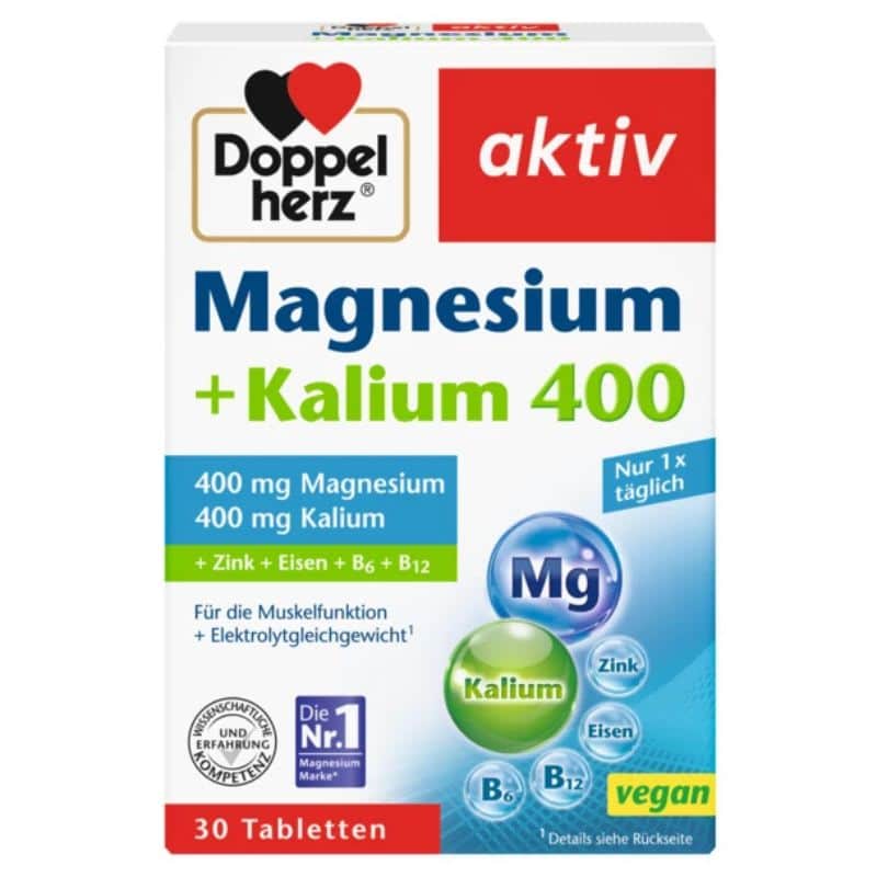 Magnesio + Potasio 400 Doppelherz® 30 Comprimidos