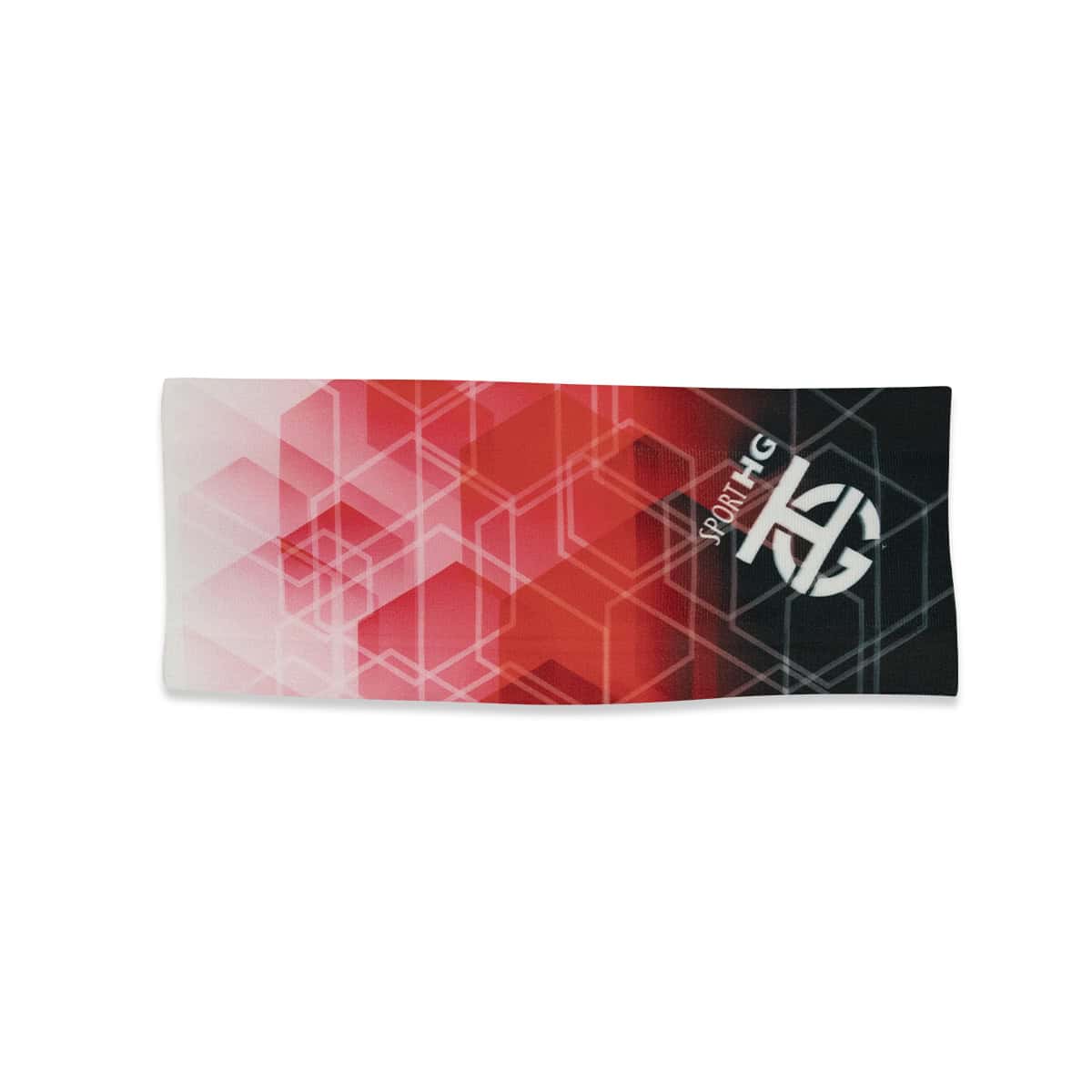 Cintillo Running SportHG Unisex Rojo Geométrico GROOVE Climatherm UPF 40