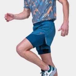 Short Running Ronhill Hombre Legión Naranja Fluor Tech Race Twin 2 en 1 - Imagen 3