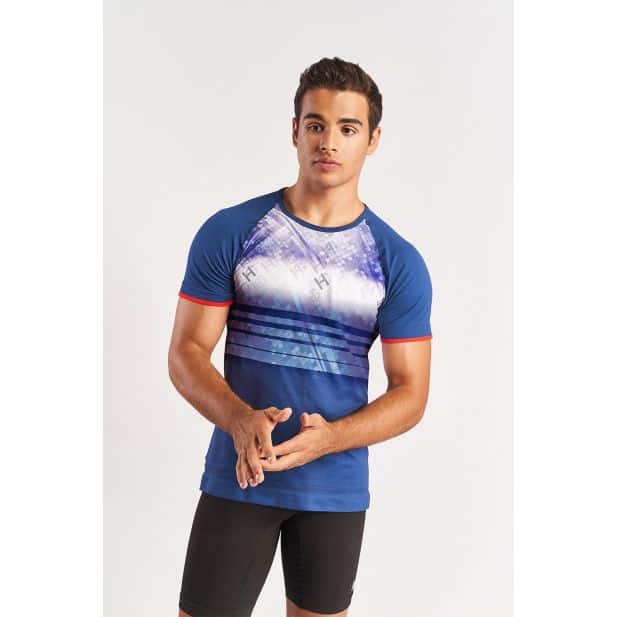Polera Running SportHG Hombre Manga Corta Crest Estampada