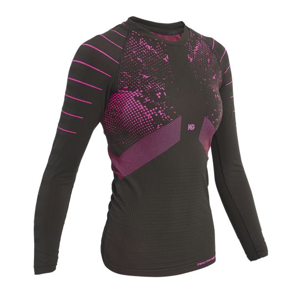 Primera Capa Running SportHG Mujer Manga Larga Jet Fibra Carbono